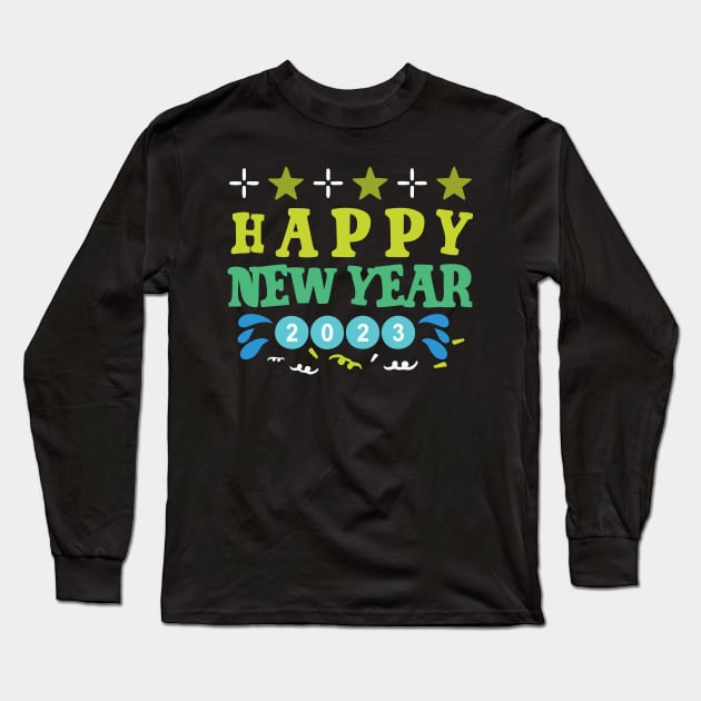 MERRY CHRISTMAS - HAPPY NEW YEAR 2023 Long Sleeve T-Shirt by levelsart